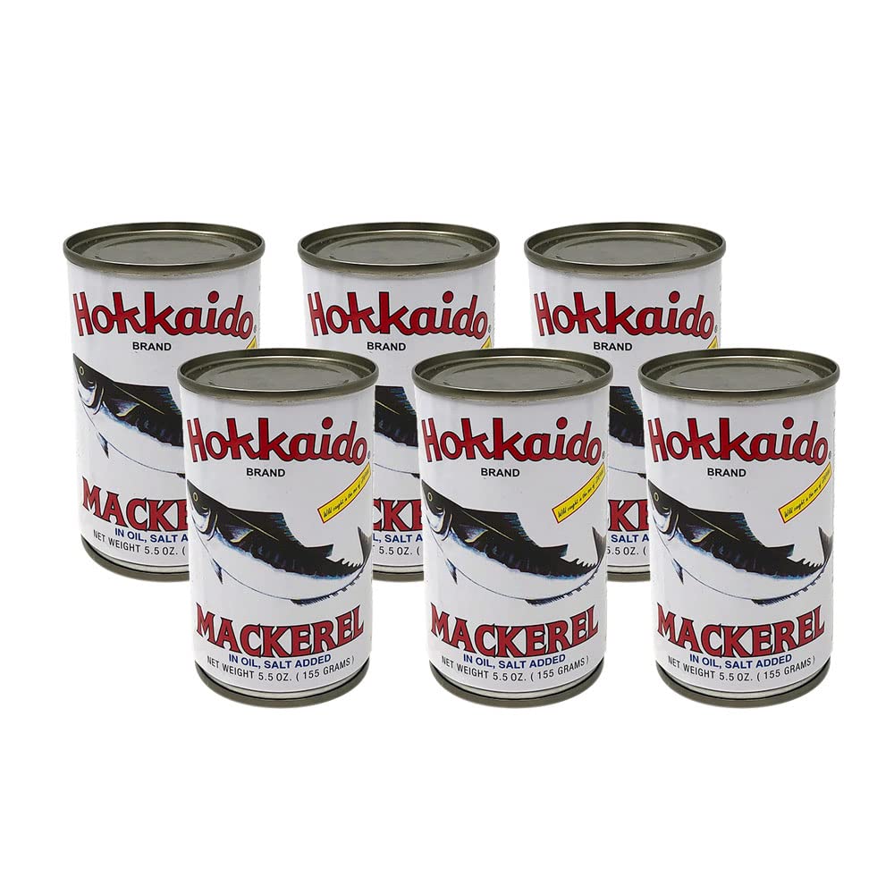 Hokkaido Mackerel in Oil 5.5oz, 6 Pack Grocery & Gourmet Food
