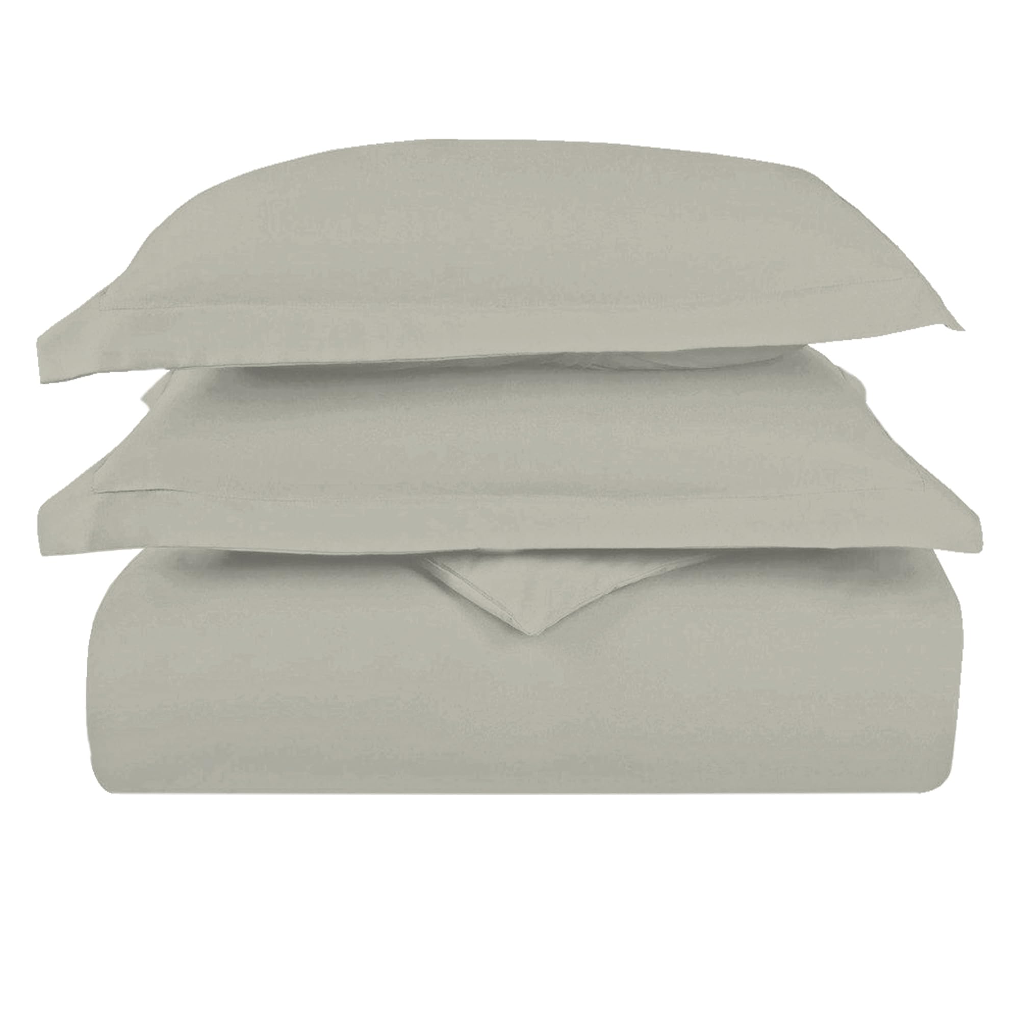 Pizuna Silver Luxurious Cotton Duvet Covers King Size 1000 Thread Count 100% Long Staple Cotton King Duvet Cover 230X220cm, Sateen Quilt Cover With Button Closure (Kingsize Duvet Cover Sets)