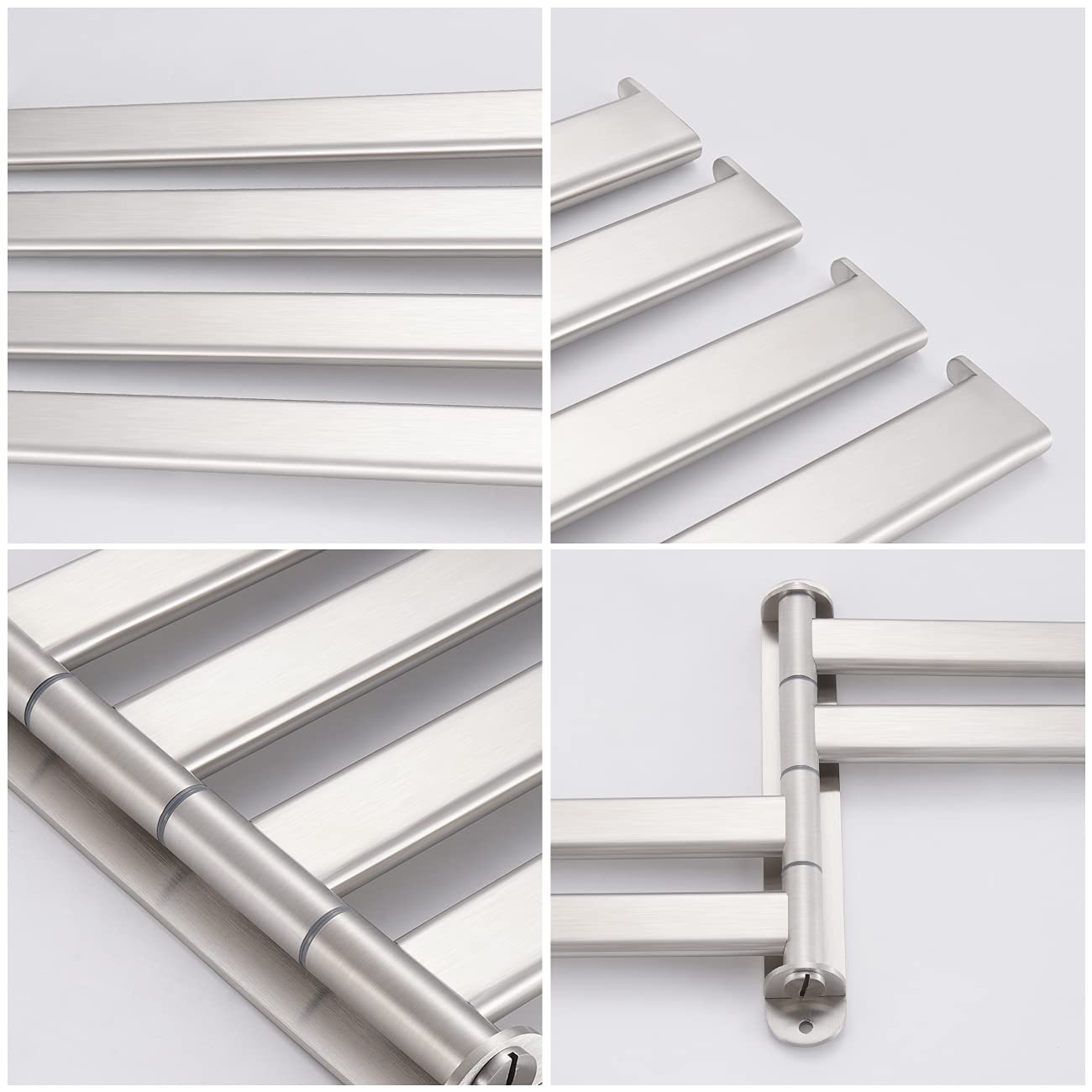 KES Bathroom Towel Rack 15.5-Inch, Swivel Towel Bar 4-Arm, Swivel Towel Rack Wall Mounted, SUS304 Stainless Steel Brushed Finish, A2104S4L40-2