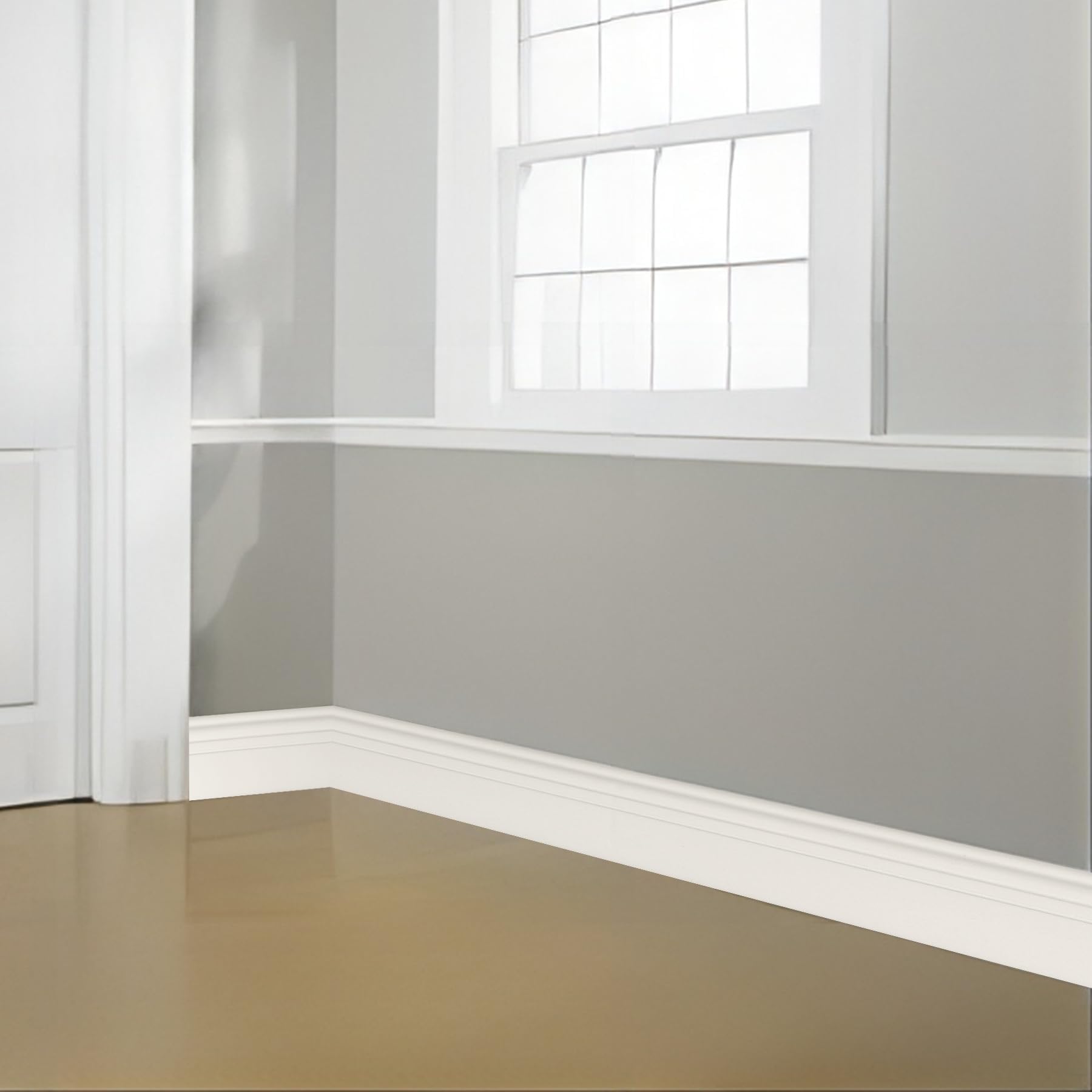 Moldura De Zócalo Autoadhesiva De PVC, Moldura De Zócalo De Vinilo Flexible Autoadhesiva, Cubierta De Zócalo Impermeable para Piso, Pared, Cocina, Baño, Gabinete 98MM 10M