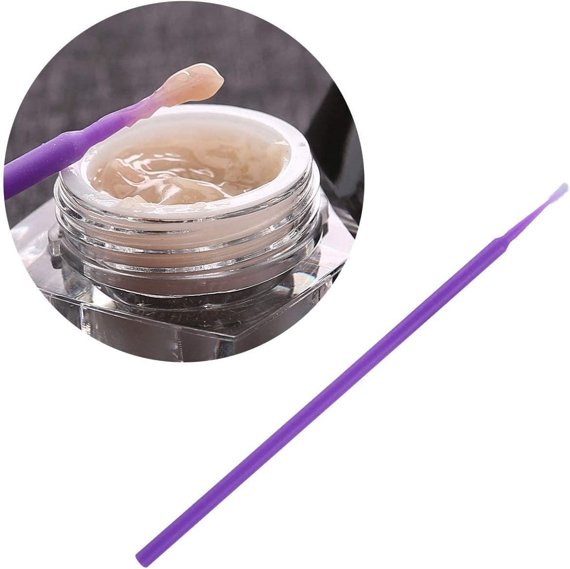 200 Pièces Micro Applicateurs Brosses, LauCentral Microbrosses Cils, Micro Applicateurs Brosses, Micro Brosse Maquillage pour Extension de Cils Sourcils Lèvres Bouche
