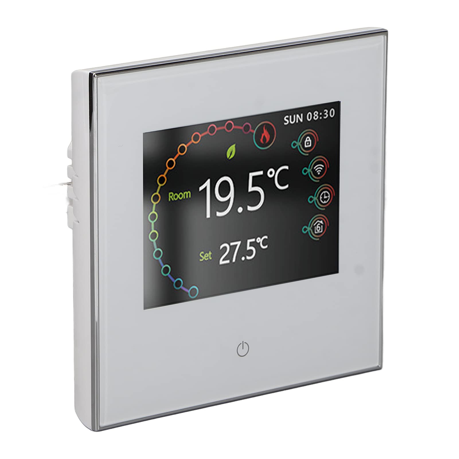 Inteligentny termostat bezprzewodowy ekran dotykowy Wi -Fi Dokładna kontrola temperatury dla Home Office ABS Materiał Energia Termostat oszczędności