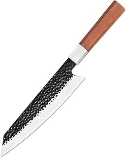 Scimitar Couteau de Chef en acier inoxydable Haute Carbon Couteau à main Couteau à la main Steak Cleaker Kirsuke Gyuto Couteau Utilitaire Poignée octogonale Scimitar (Color : Kiritsuke Knife)
