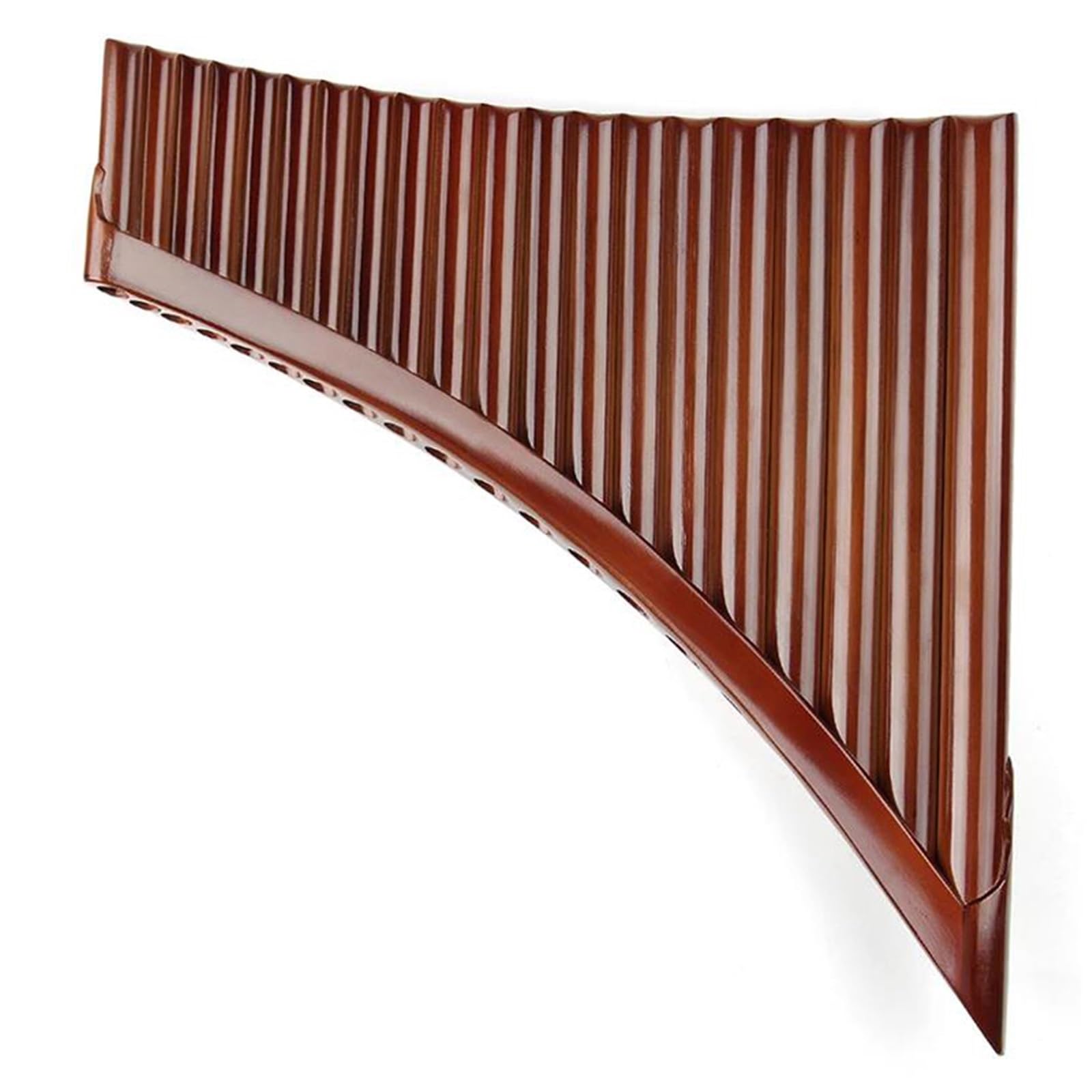 Pan Flute Instrument Brown E Key 20 Pipes Pan Flute Folk Musical Instruments Woodwind Instrument Handmade Pan Pipes(R)