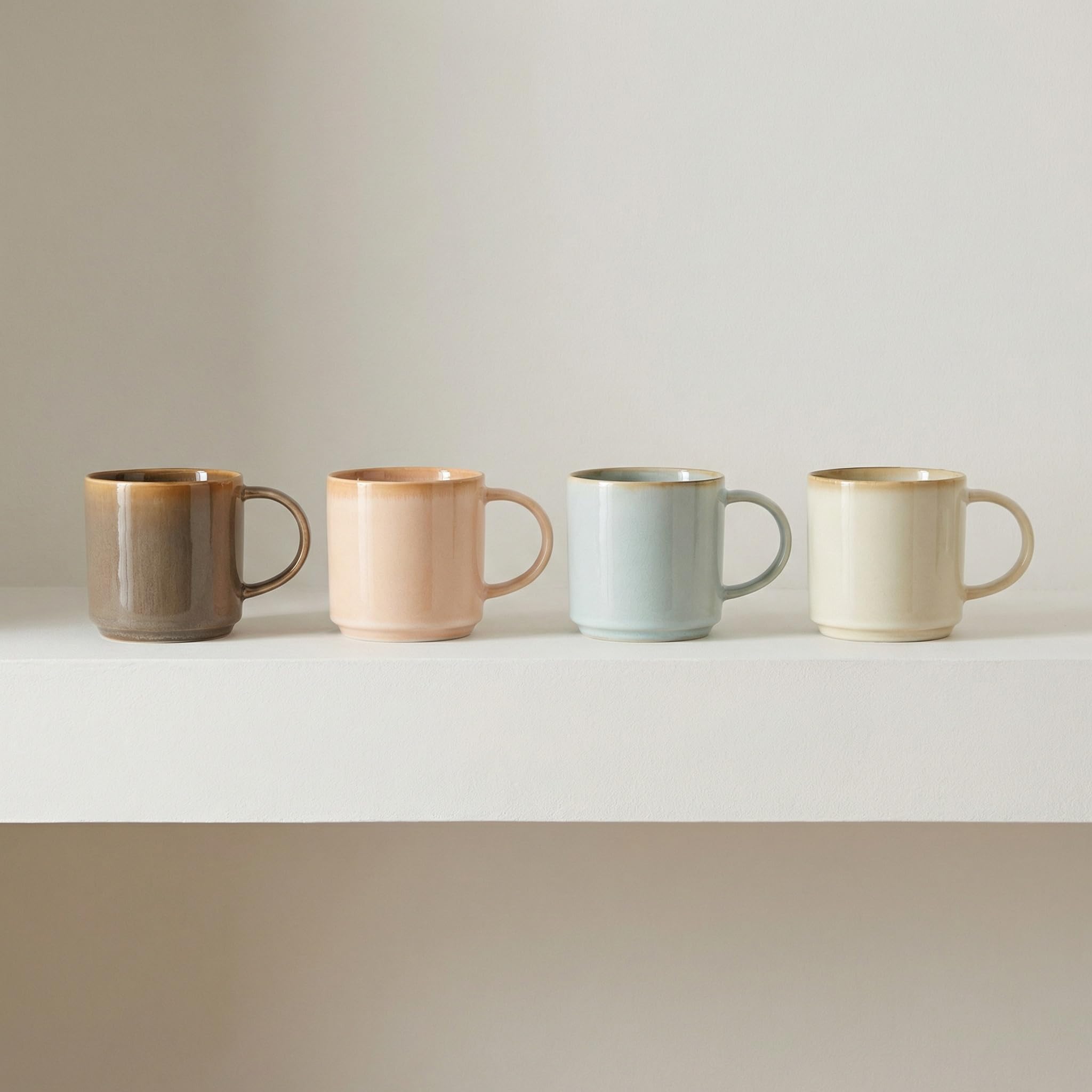 Juego de 2 tazas de café, diseño sensible esmaltado, vajilla de cocina para casa, cumpleaños y todas las ocasiones, elegantes vasos para hombres y mujeres