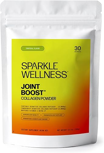 Sparkle Wellness Péptidos de colágeno FORTIGEL & TENDOFORTE  Polvo de colágeno con ascorbato de calcio y vitamina C para apoyar la movilidad de las