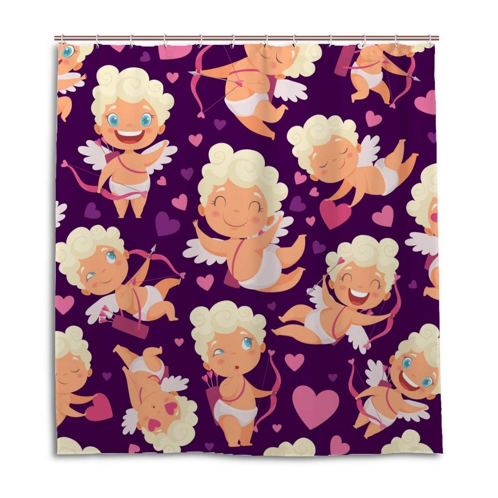 Rideau de douche lavable au style dessin animé pour bain enfant