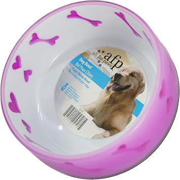 ALL FOR PAWS Lifestyle Dog Love Bowl, Small, Pink, 2.36 kg