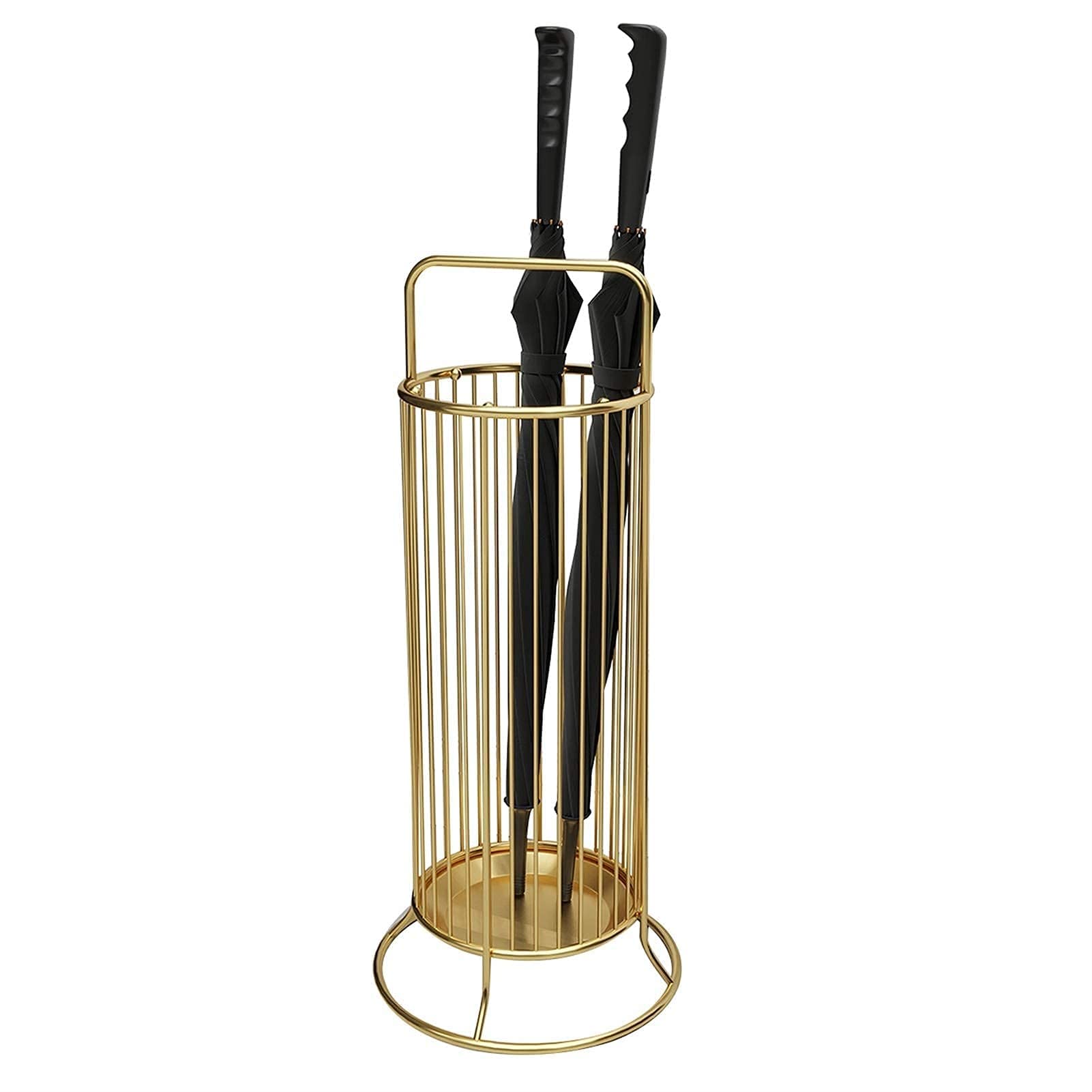 WXPGFEQ Umbrella Stand, Stable Wrought Iron Base Holds 8-10 Umbrellas, Indoor Entryway Hallway Storage Rack