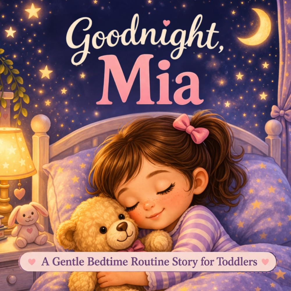 Goodnight, Mia: A Sweet Bedtime Routine Story for Toddlers (Three Hearts Personalized Name Books (Mia))
