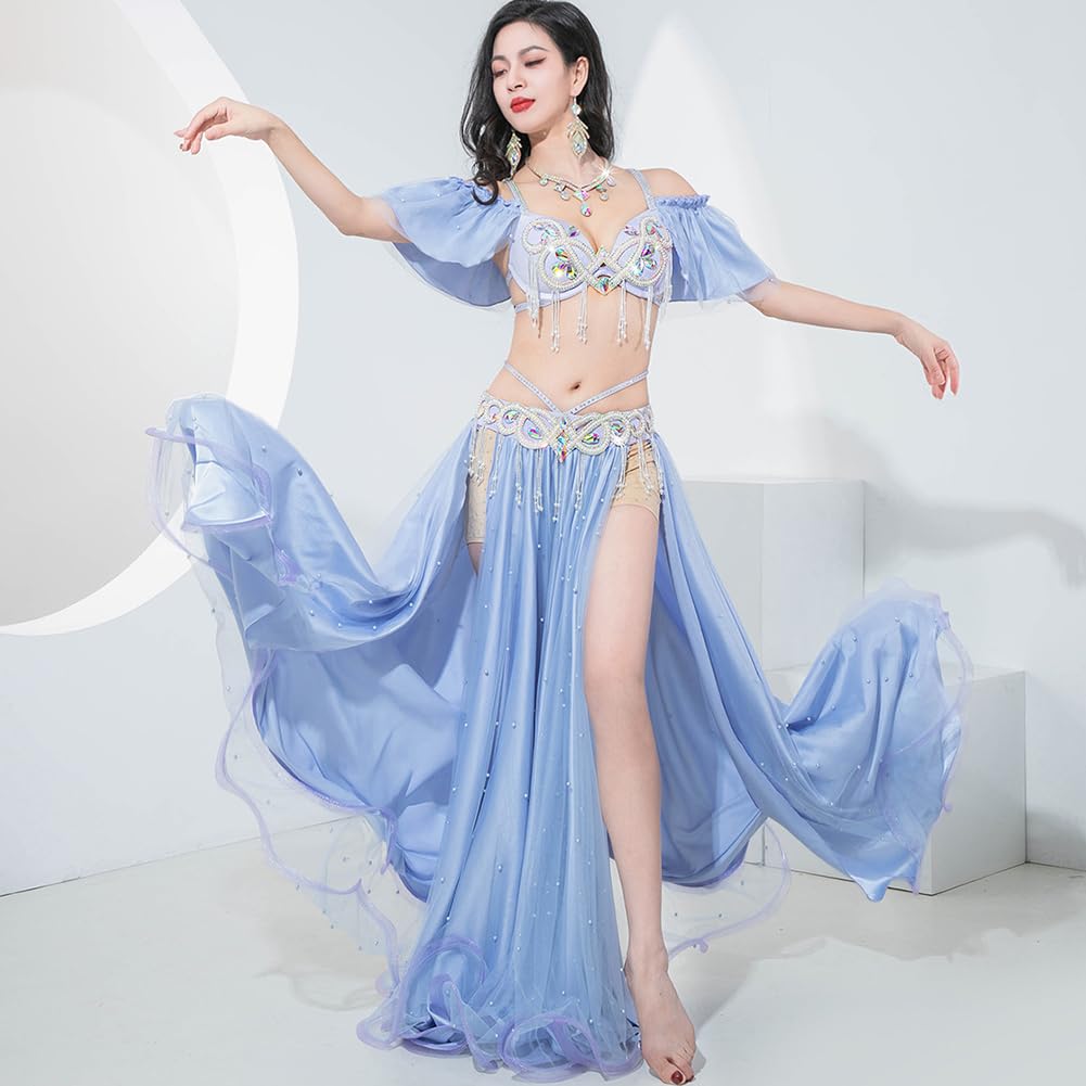 さくら様 新品 白紫花衣装 ベリーダンス衣装とパワーネット さくら様 新品 白紫花衣装 ベリーダンス衣装とパワーネット