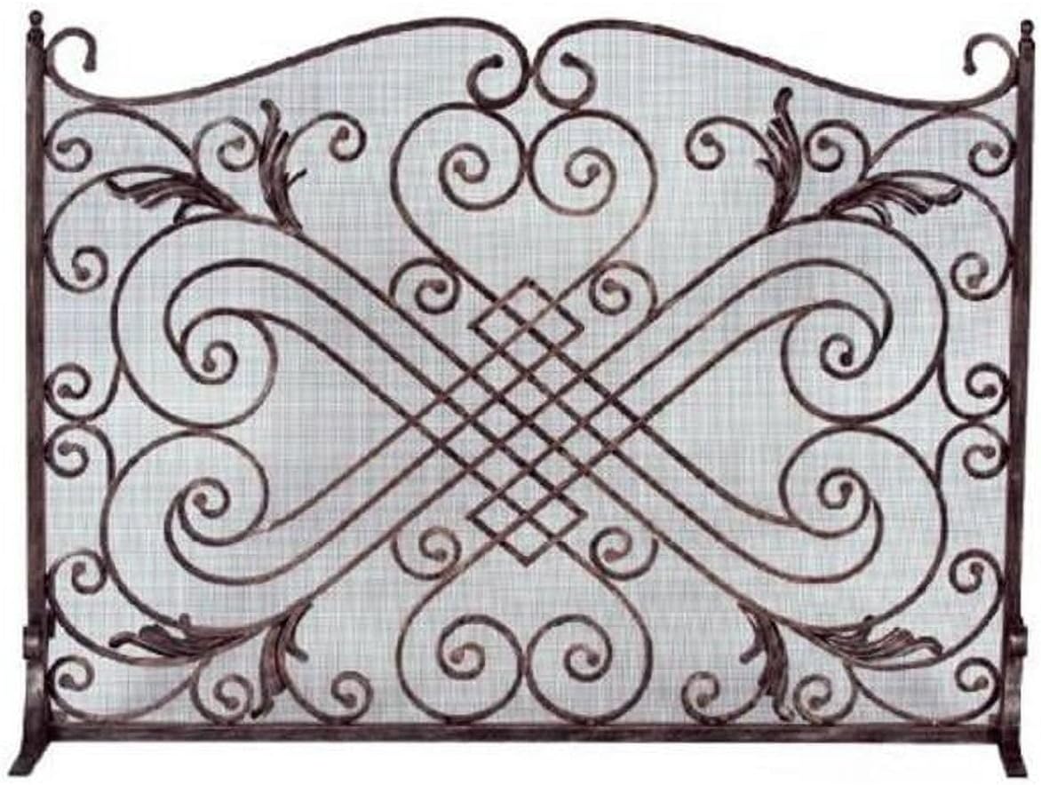 Arched Panel Screen Copper & Black