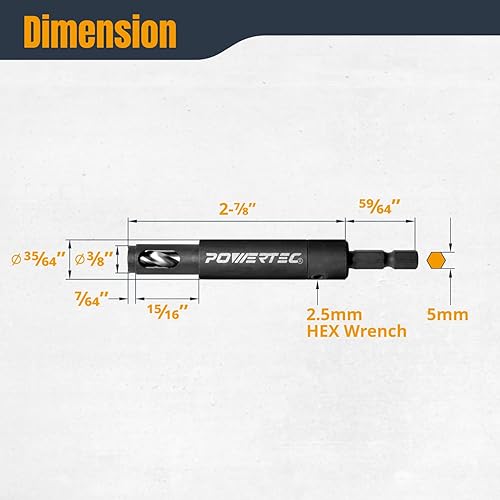 Miniatura 2 de POWERTEC 71202 Broca autocentrante  0197in