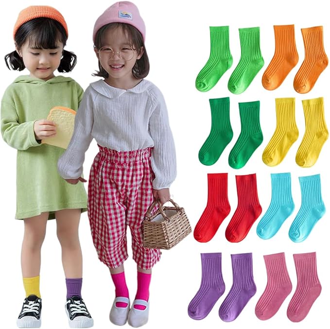 Amazon.co.jp: [ZGKULAEAOW] キッズ ネオンカラー 靴下 子供