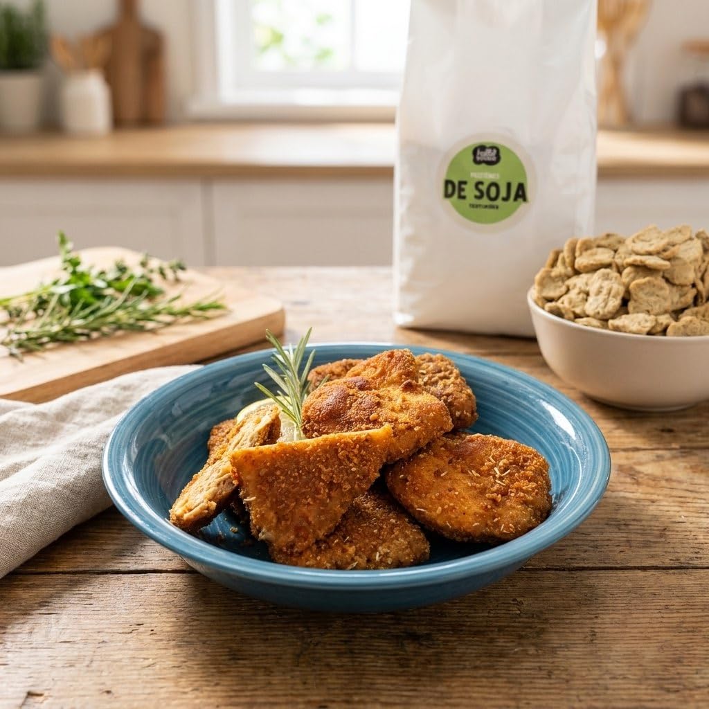 Protéines de Soja Texturées - Médaillons - 2.5kg - PST - Sans OGM - Protéines Végétales - Idéal Cuisine Healthy, Sport, Meal Prep - Nuggets Végétaux Sans Viande - Hello Veggie