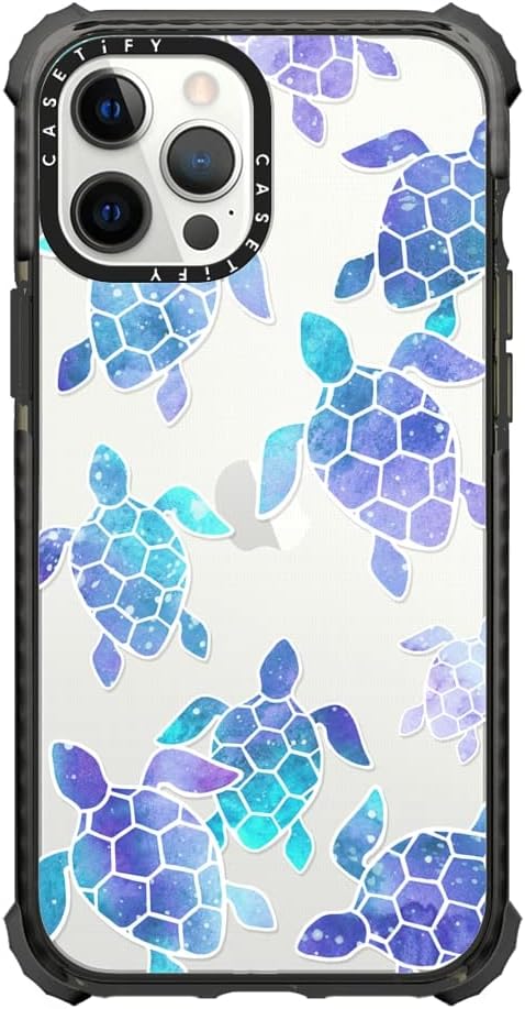 CASETiFY Ultra Impact Case for iPhone 12 Pro Max - Turtle Bay - Clear Black