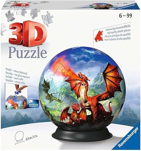 Ravensburger Rompecabezas 3D 11565 Dragón místico de 72 piezas para adultos y niños a partir de 6 años