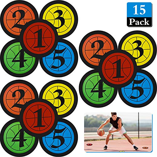 Outus 15 Pcs 7.5 Inch Basketball Training Poly Spots Anti-Slip