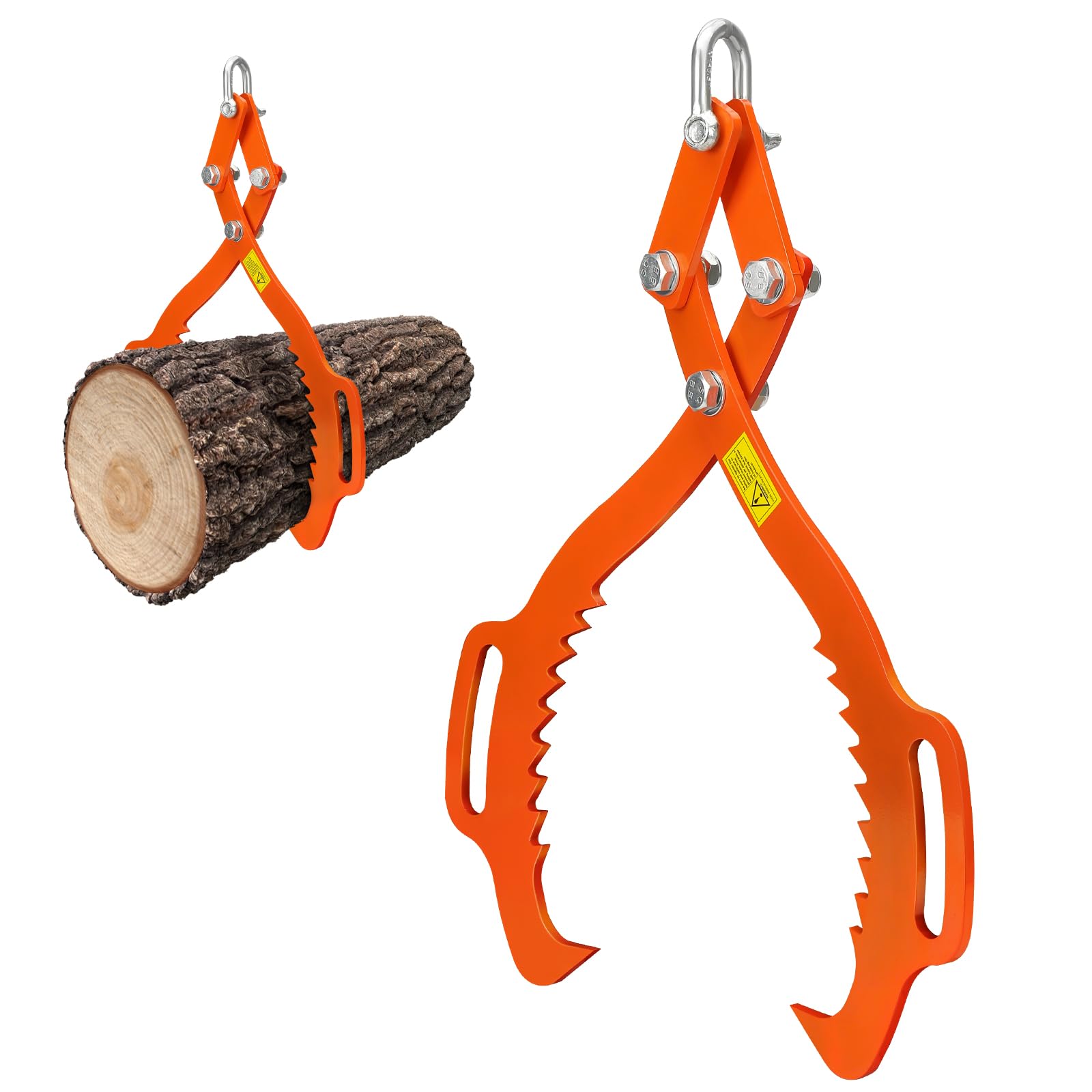 21" Pinza per Tronchi di Legno, Pinza Forestale per Tronchi a 700 kg con Presa Morbida per la Raccolta di Legna da Ardere, il Sollevamento di Ceppi e Legname