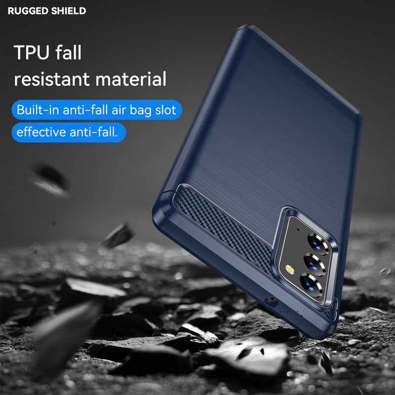 Image of Hybrid Carbon Fiber Back Case for Samsung Galaxy Note 20 (Blue)