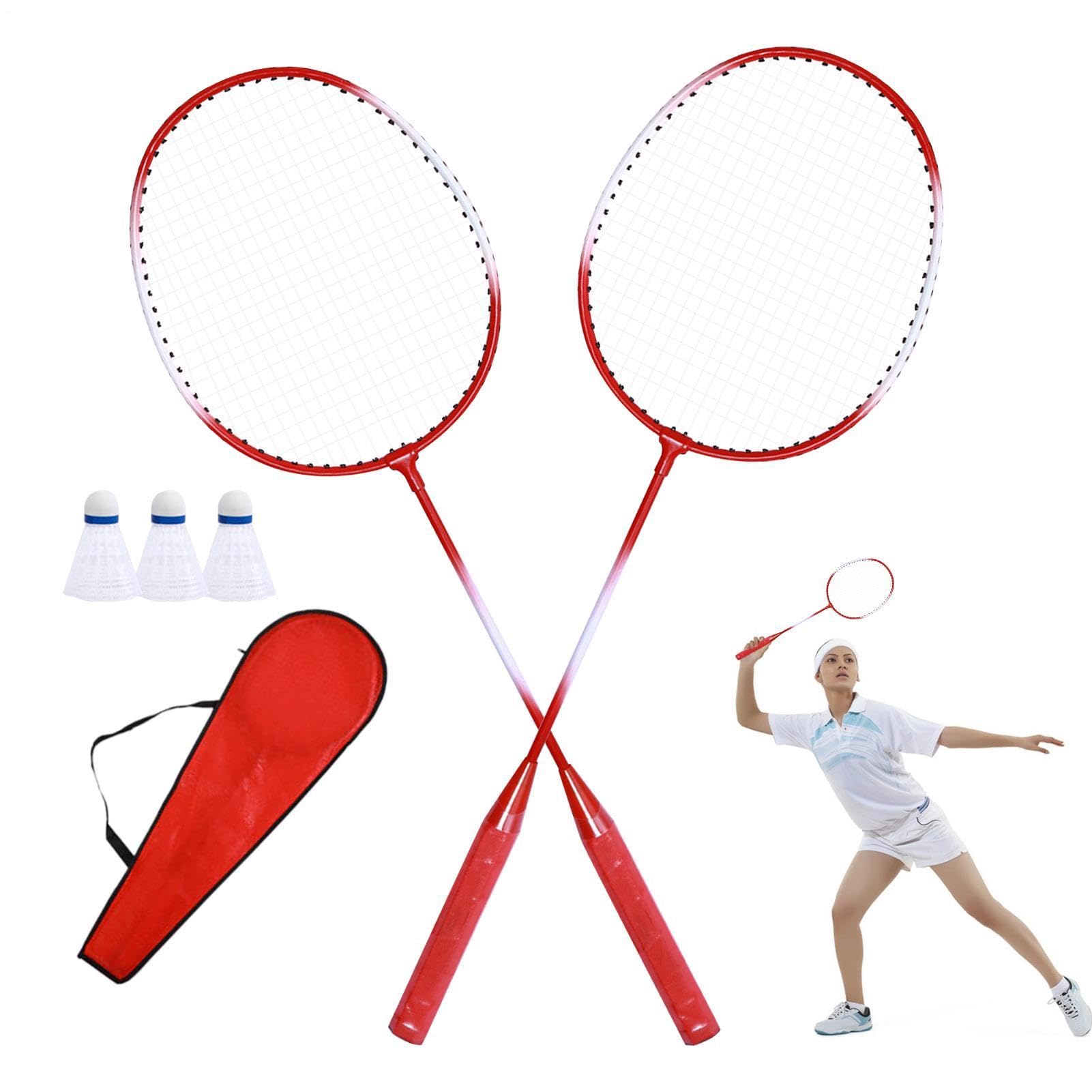 Set di racchette da badminton,Set di racchette da badminton, di da per 2 | giocatori - da per adulti, per attività ricreative all'aperto, attrezzatura sportiva per a