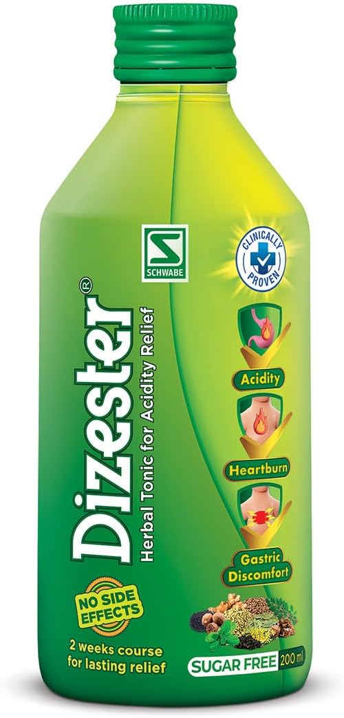 - Dizester Herbal Tonic for Acidity, Heartburn & Gastric Discomfort -200 ml (Sugar free)