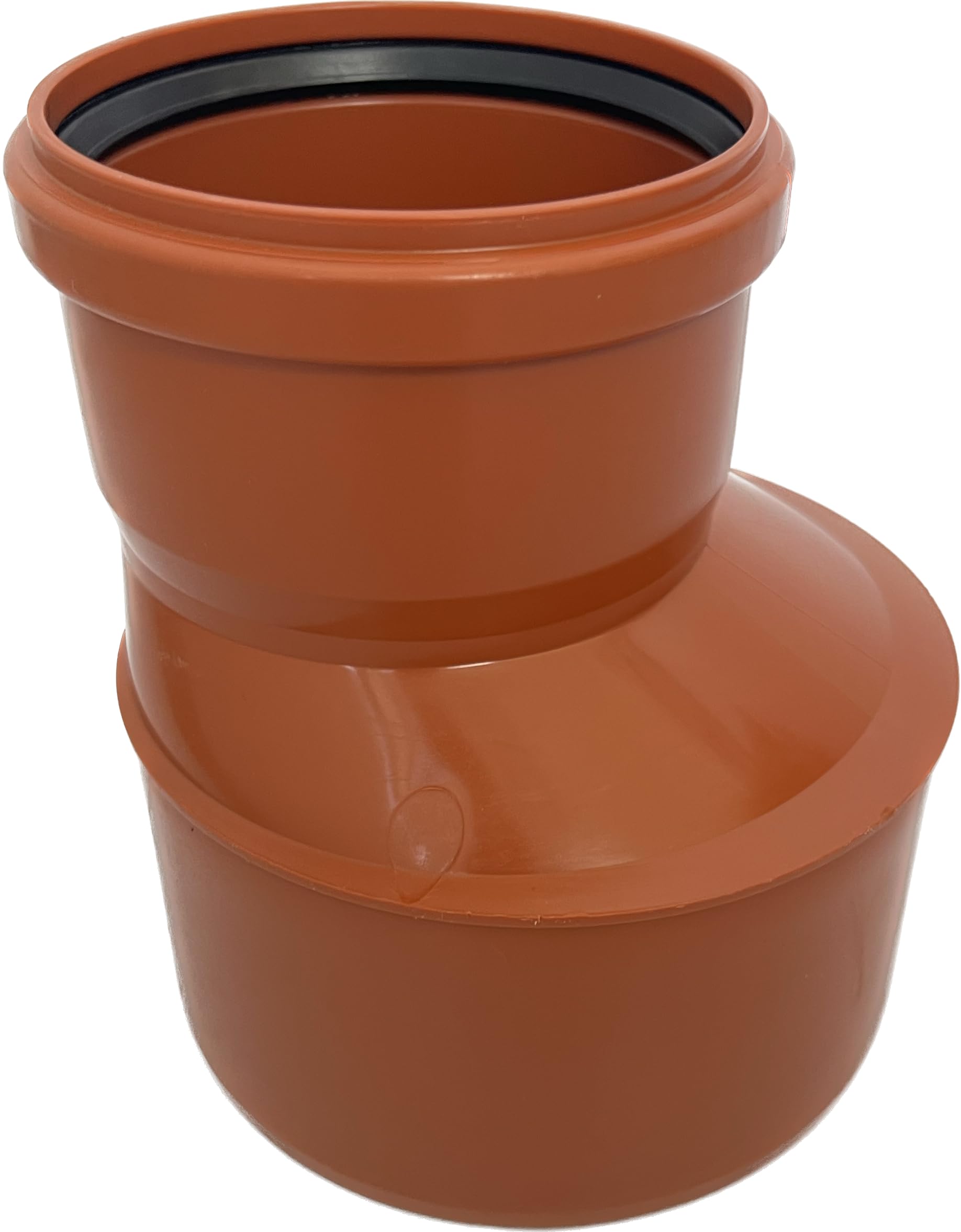 KG Reduktion DN 250/200 PVC-U-Verbinder Übergangsrohr Reduzierstück Rohrreduzierung mit Dichtung für externe Entwässerungssysteme Gummidichtung Abwasser Kanalrohrsystem
