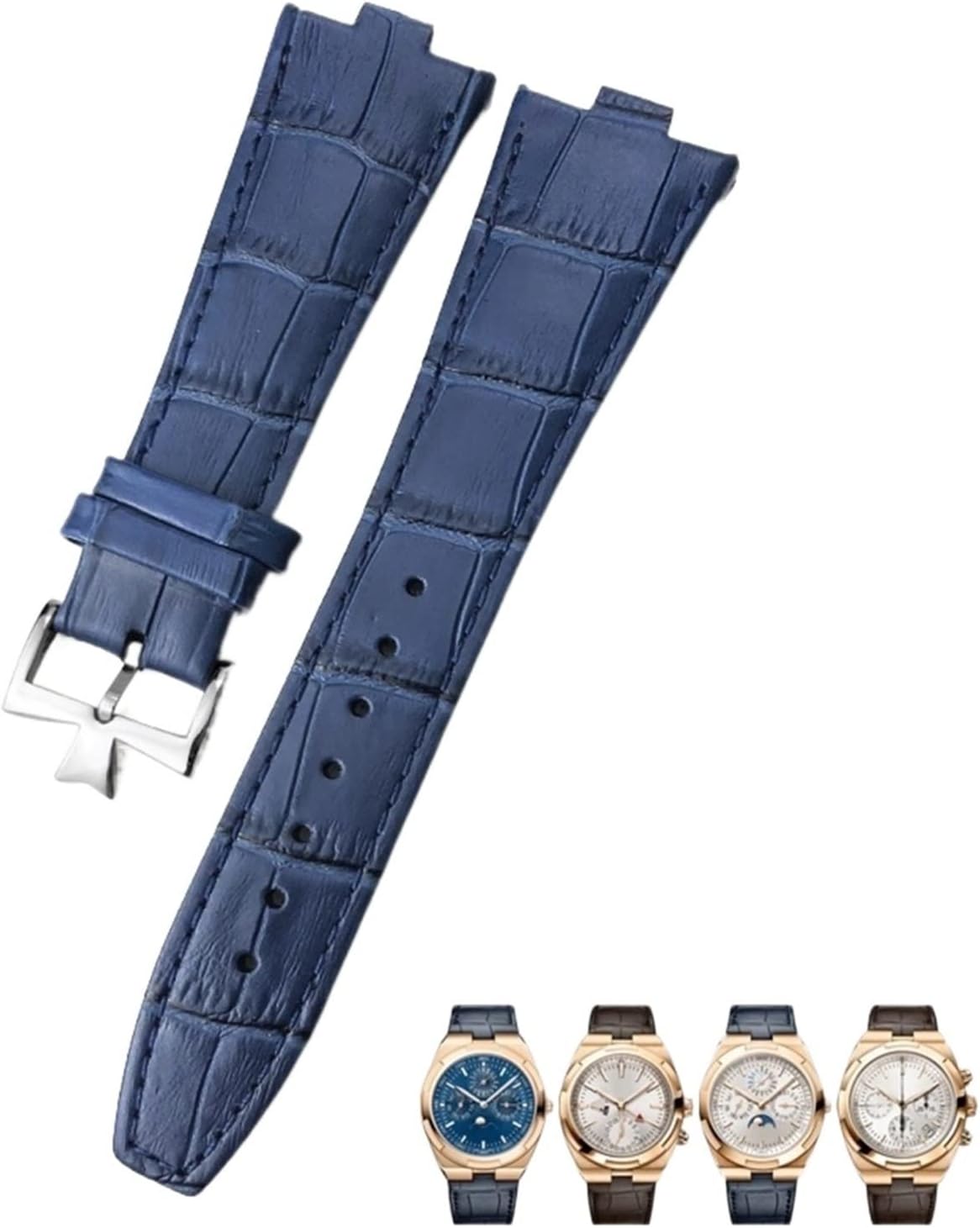 パネライ ルミノール 尾錠用 クロコ 裏ラバー 艶消し 紺 22mm-20mm パネライ ルミノール 尾錠用 クロコ 裏ラバー 艶消し 紺 22mm-20mm