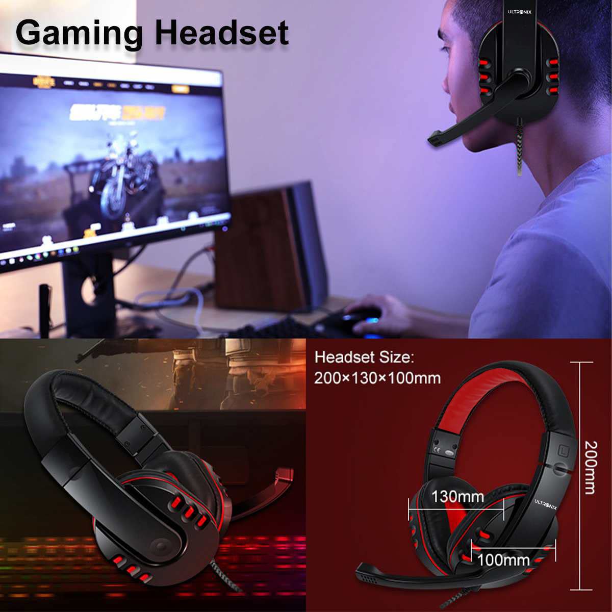 Teclado para juegos con retroiluminación RGB con cable, mouse para juegos, alfombrilla de mouse para juegos, combo de auriculares para juegos todo en uno para PC con Windows, Xbox/PS4