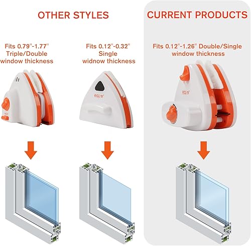 Miniatura 6 de eazer Limpiador magnético de ventanas equipo de limpieza de ventanas de doble cara herramientas de limpieza de limpiaparabrisas de vidrio limpiador