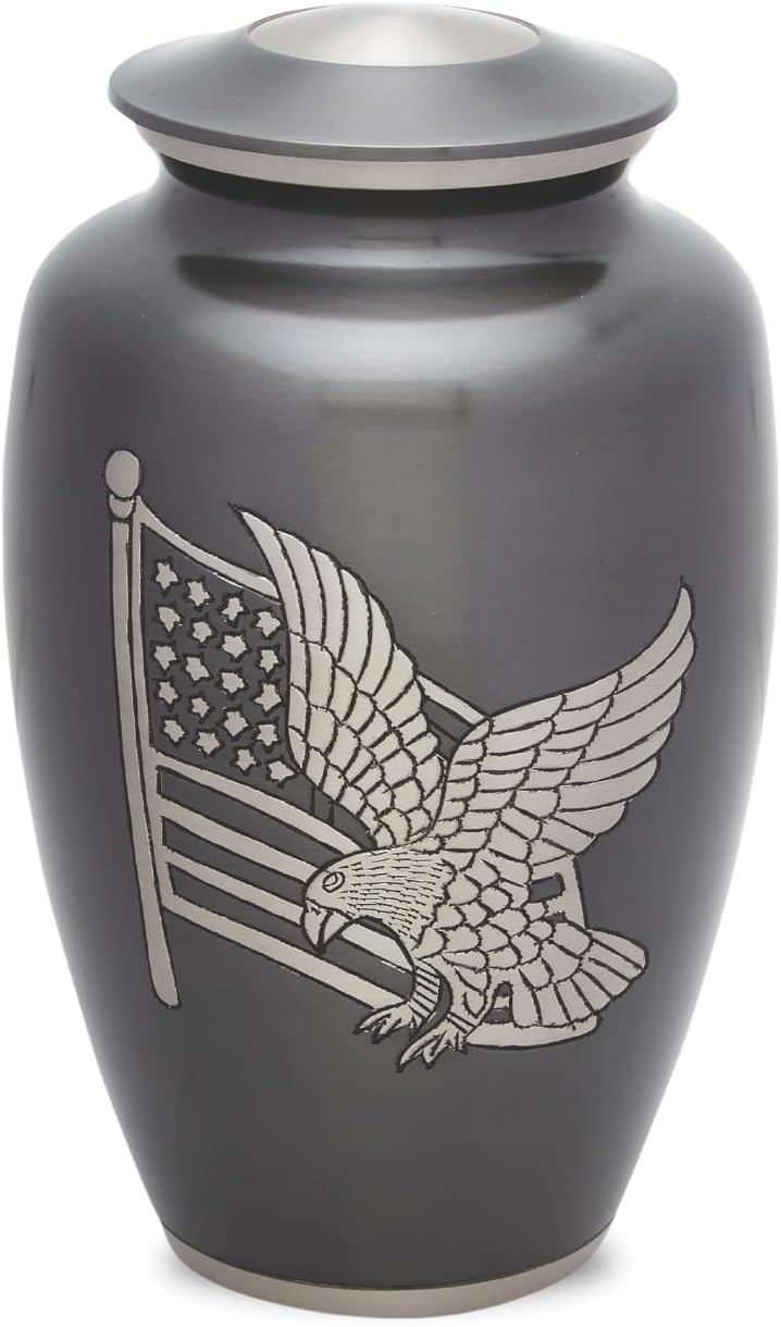 American Pride Eagle Cremation Urn for Ashes - Patriotic Urn, US Flag, Eagle