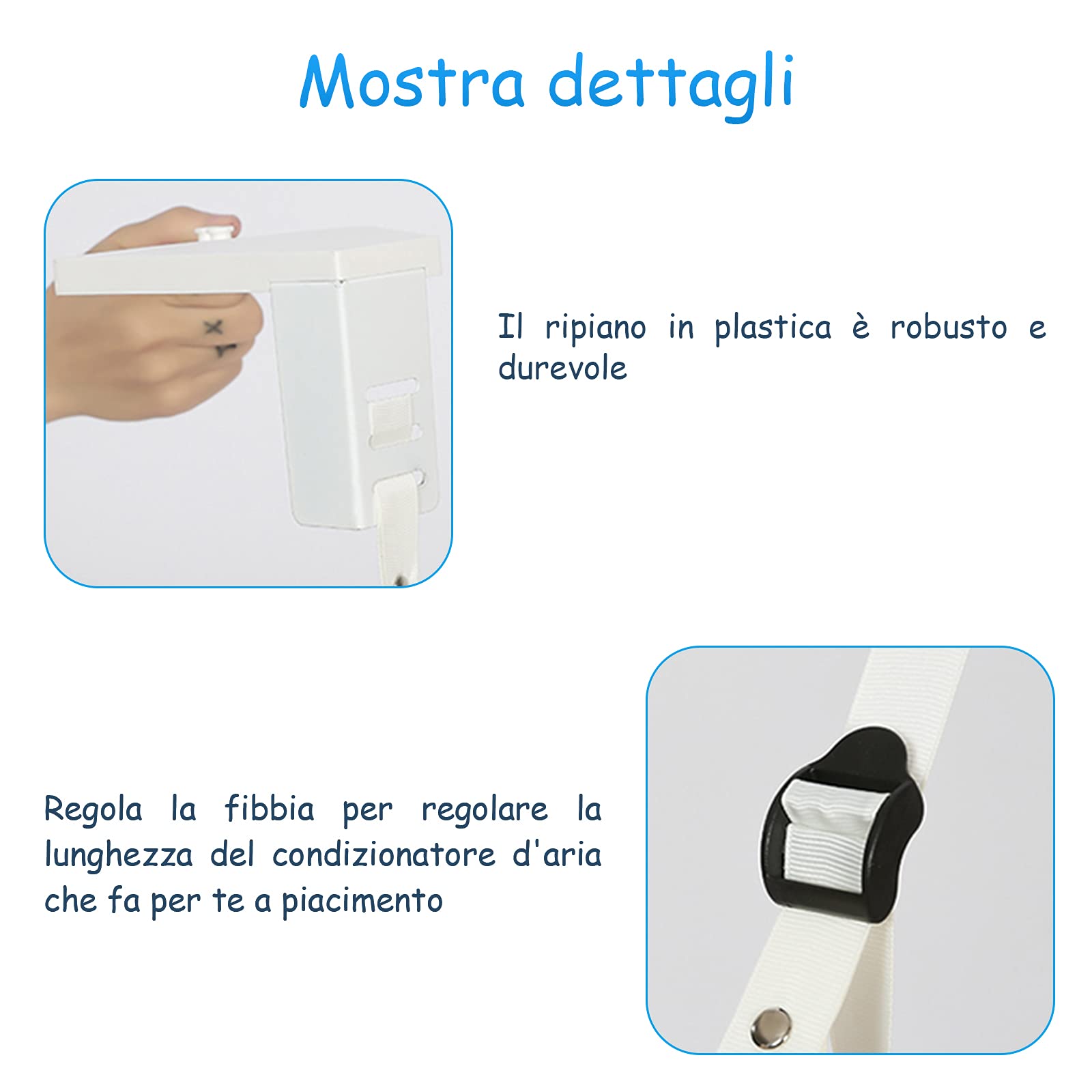 SeeYOLO - Déflecteur Climatisation Réglable - Minimaliste - Anti Air Firect Direct - 116cm Max