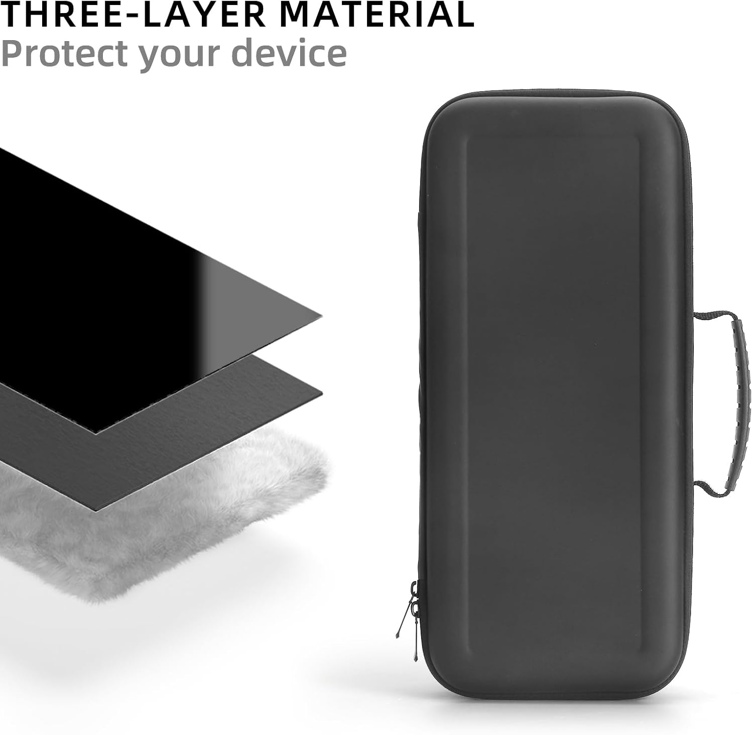 PU Hard Travel Case for Dyson Airstrait HT01 Straightener & Power Supply, Waterproof Shockproof Storage Carrying Case (Black)