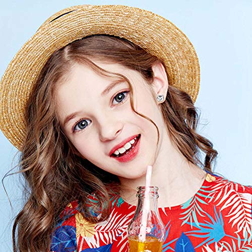 925 Sterling Silver Cat Earrings, Hypoallergenic Kitten Studs Kitty Earring for Sensitive Ears Mother Day Present for Women Lovers with Packing Gift Box4