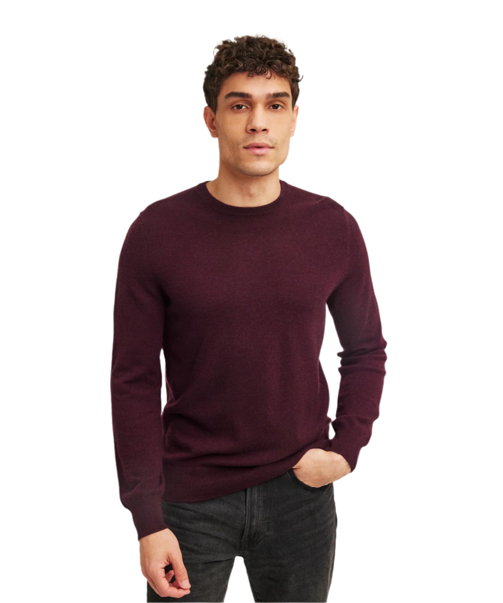Naadam Men's Plum The Original Cashmere Crewneck Sweater, Xs