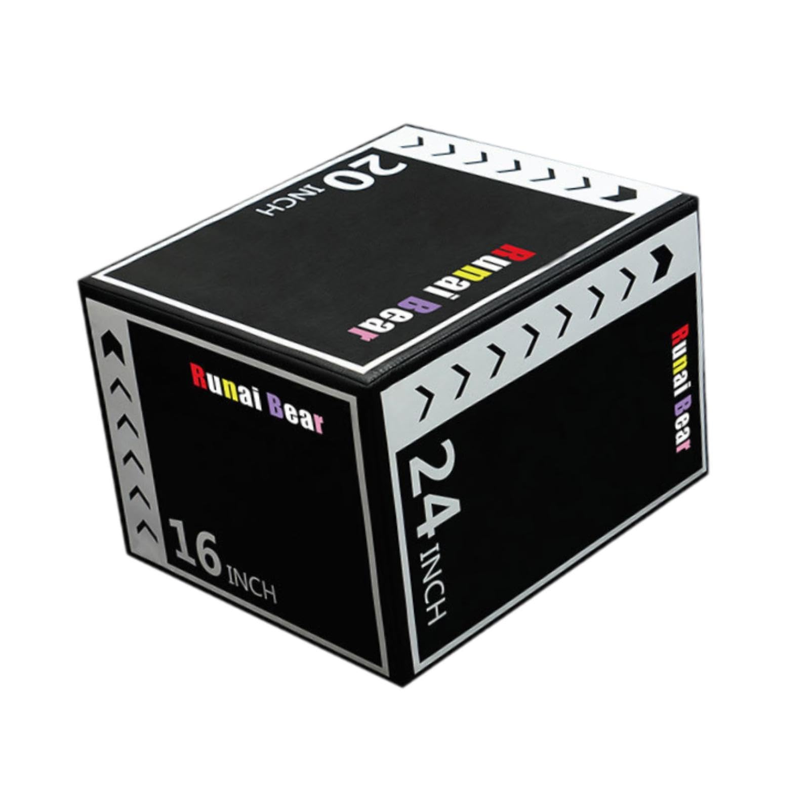 MYADDICTION Plyometric Jump Box 3 in 1 Exercise Multifunctional for Home Gym Step up Box Style B-image-34