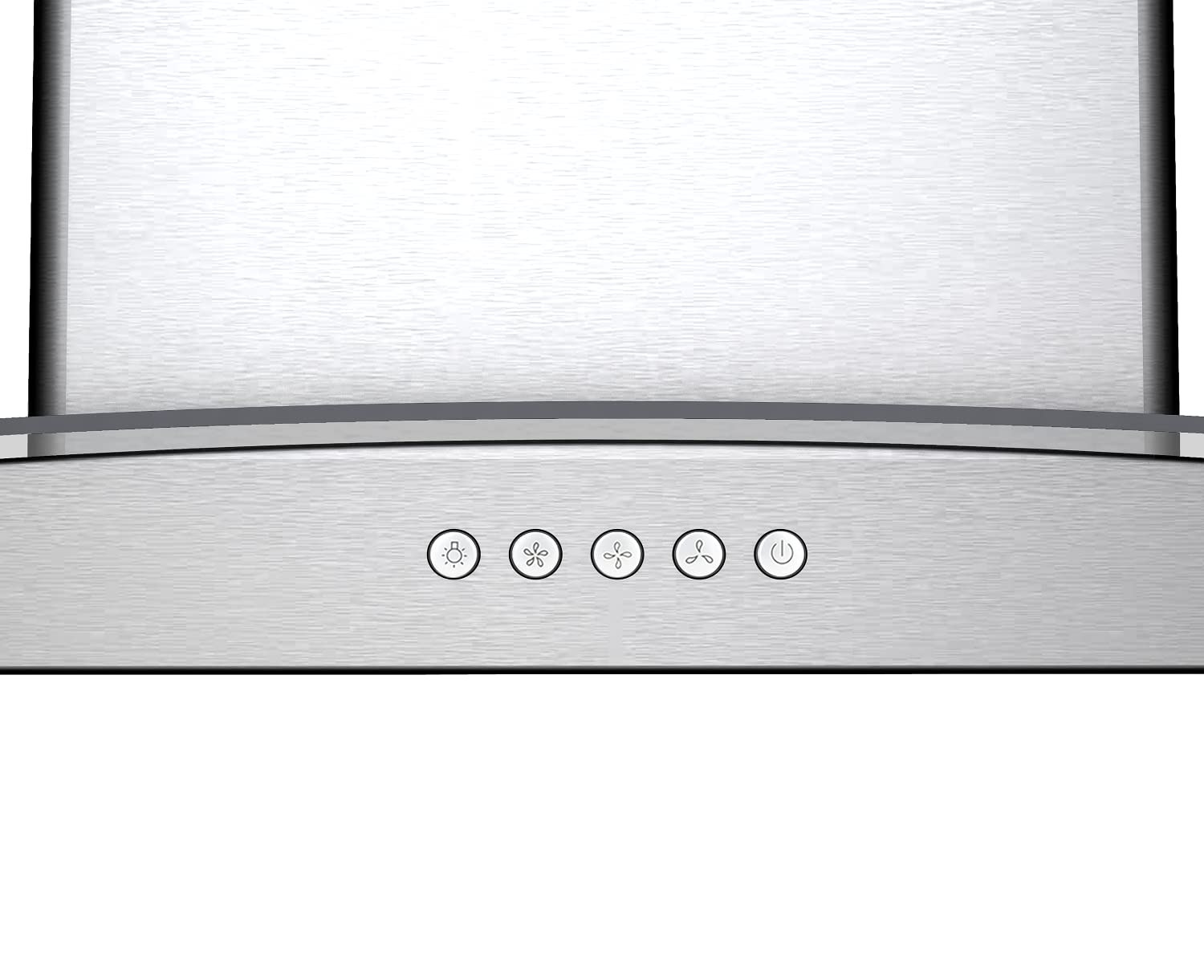 Campana extractora de cocina con luz LED de vidrio templado RH668I de 30 pulgadas | 900 CFM | Rendimiento profesional | Ventilador de escape de 3 velocidades | Conducto convertible sin 4