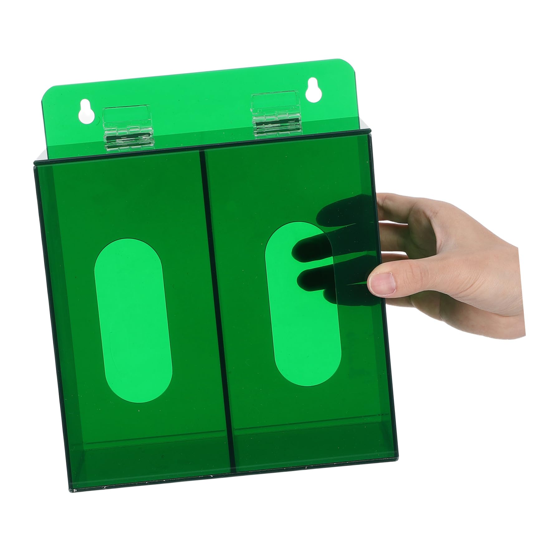 Dispenser da Mascherine in Acrilico con Supporto da Parete Organizer per Mascherine con Porta Guanti per Laboratori e Ambienti Industriali