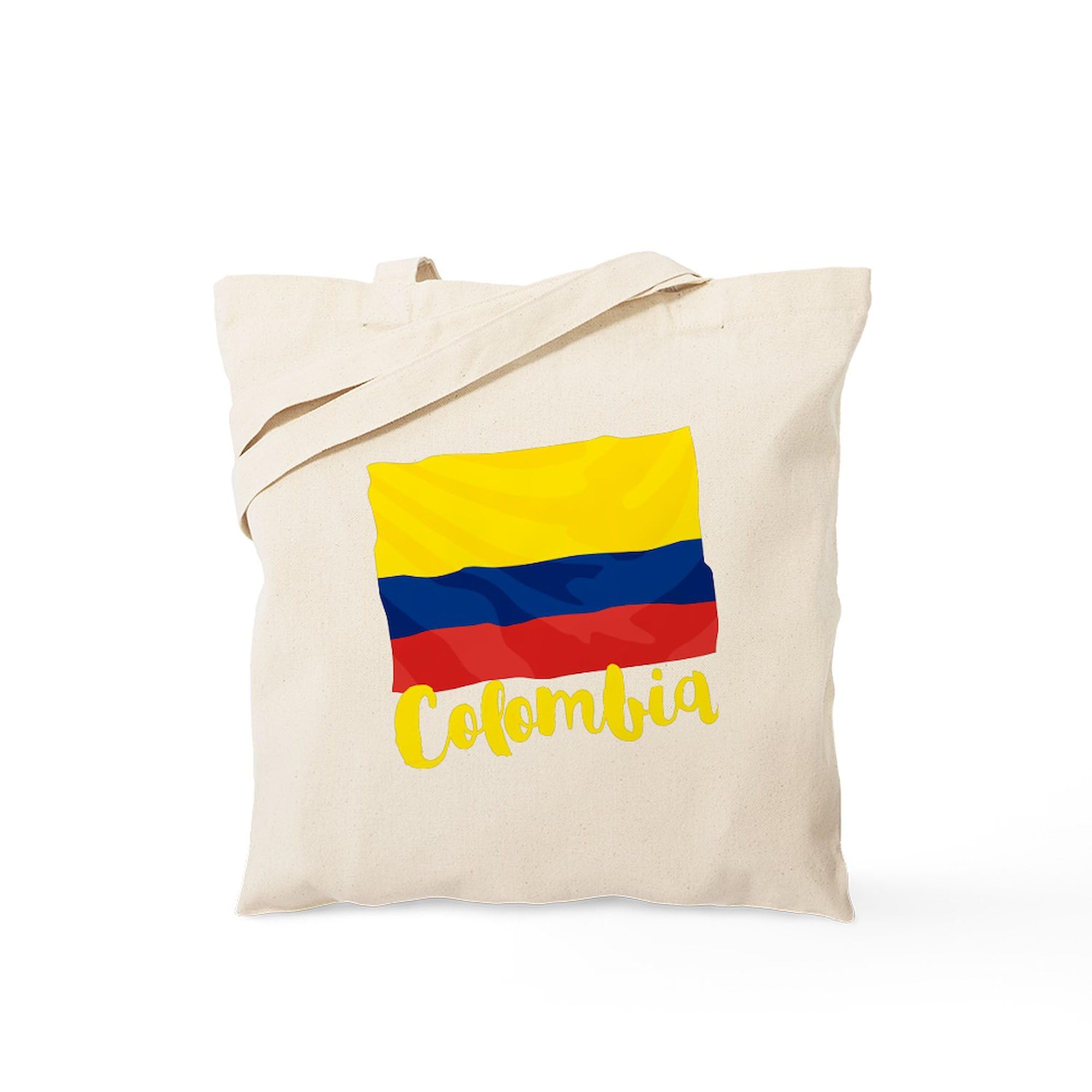 CafePress Colombia Colombian Flag Tote Bag Natural Canvas Tote Bag, Reusable Shopping Bag