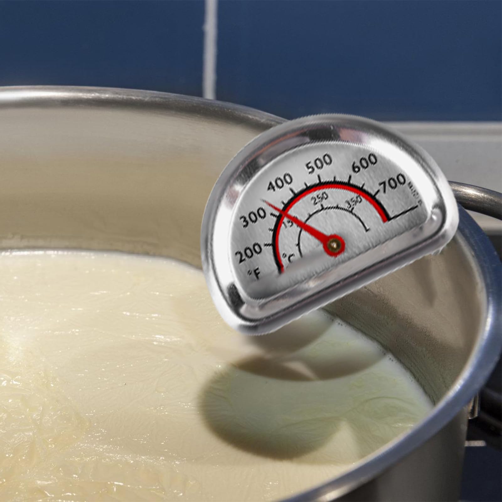 Lwuey Thermomètre pour Four - Surveillance Grillades Barbecue Acier Inoxydable Affichage