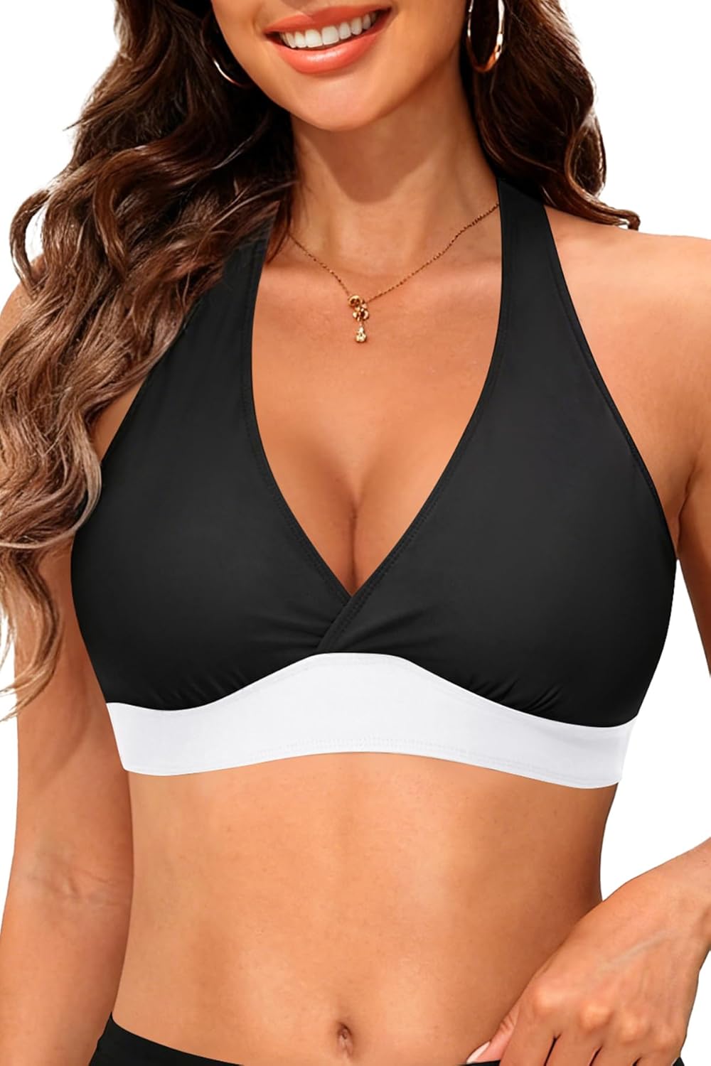 Tempt Me Women Halter Bikini Top Push Up Swimsuit Top Only