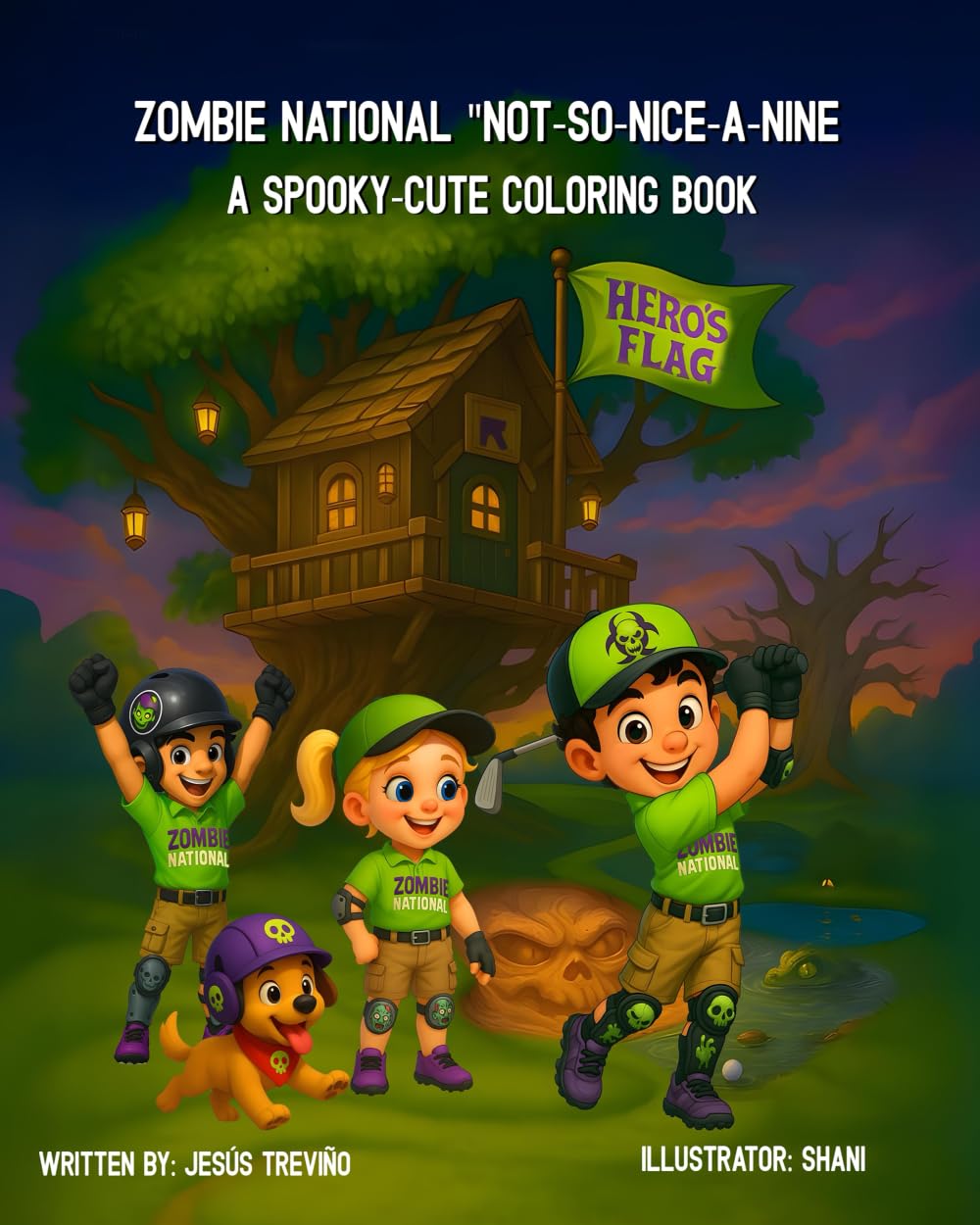 Zombie National Not So Nice a Nine: A Spooky Cute Coloring Book (The Chuy & Coach Jesús Series)