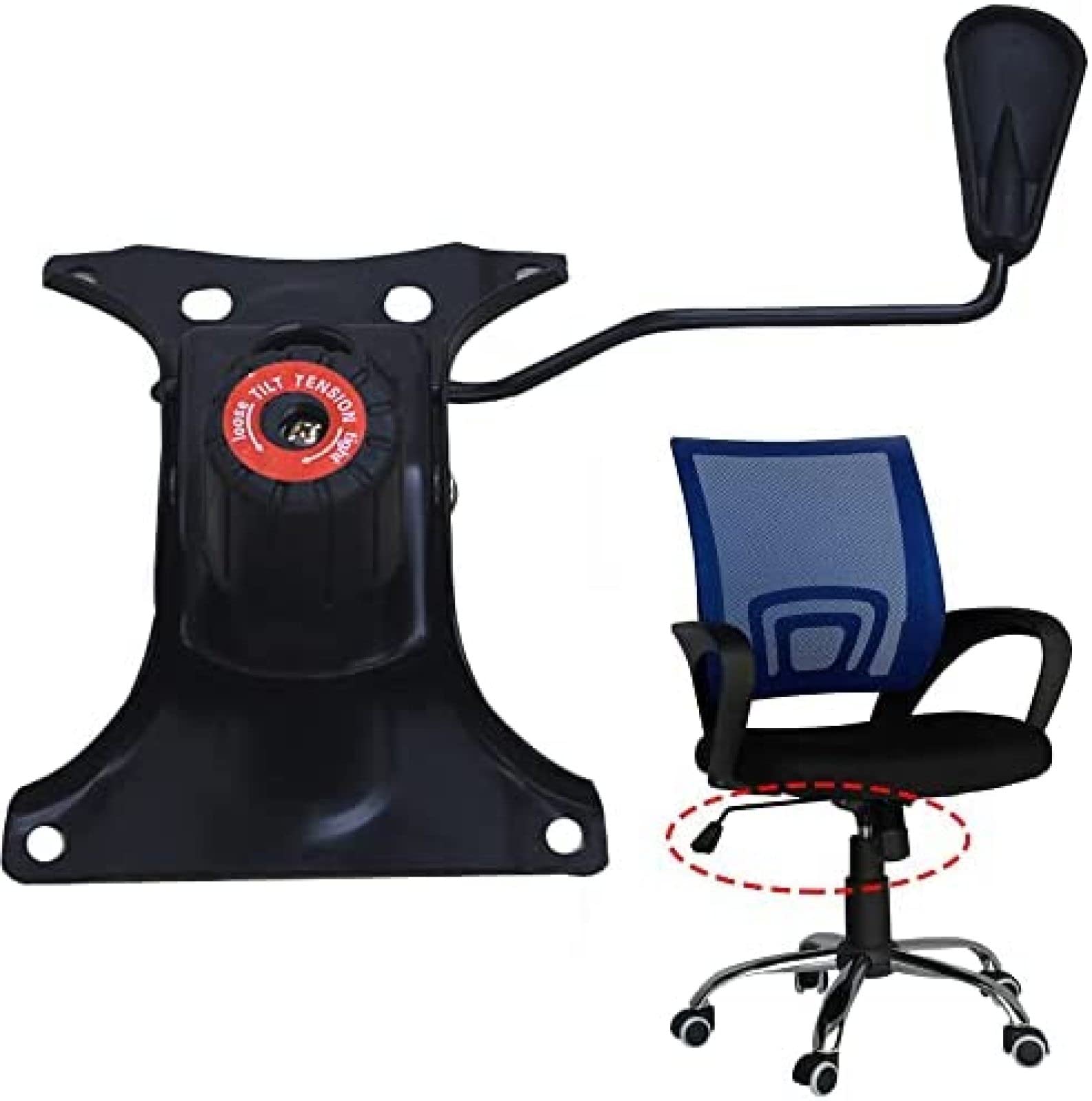 Sedia Da Ufficio Houston 1492, Grigio Nero, 120x65x70cm, Con