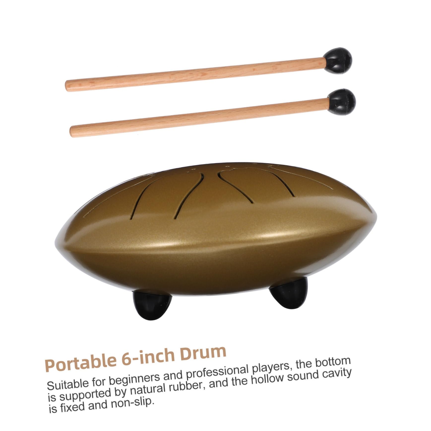 VICASKY 1 Juego Tambor De Lengüeta De Acero Tambor Etéreo De Tambor Instrumento De Musicoterapeutas Palos Útiles Para Golpear 8 Tonos Aleación De Acero Titanio Bolsillo Kit De Batería