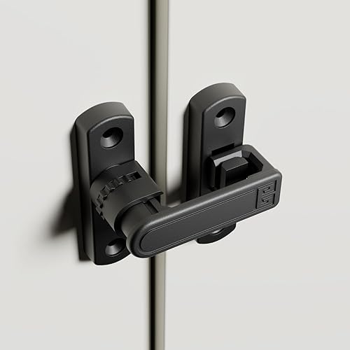 ETEKJOY Cerradura de pestillo abatible de altura ajustable de 90180 grados deslizanteoscilante para puerta de granero, garaje, jardín, valla,