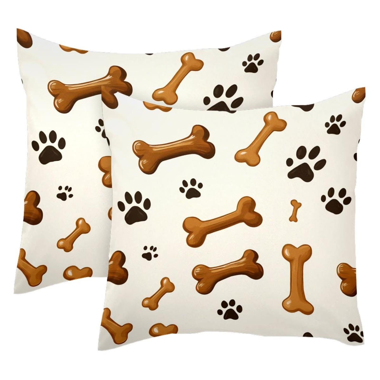 Fundas de cojín de terciopelo de perro con diseño a doble cara y cremallera invisible