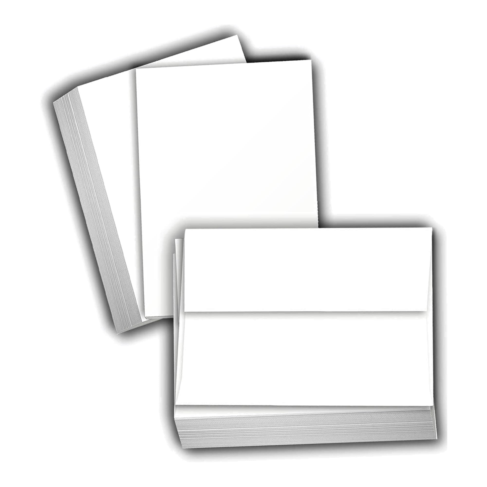 Hamilco Karton-Notiz- und Postkarten, blanko, flach, 12,7 x 17,8 cm dickes Papier, 36,3 kg, Karton für Drucker, 100 Stück mit Umschlägen