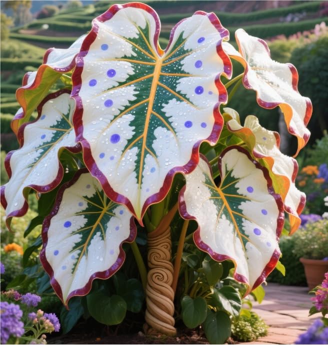 Magnificent Elephant Ear Bulbs in Bulk UK: Hardy Perennial Splendor for Breathtaking Garden Displays-8 Bulbs-C