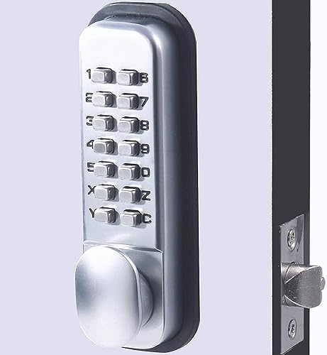 Miniatura 7 de MUTEX MX920 - Cerradura mecánica de combinación de 14 teclas con teclado doble, seguridad de entrada sin llave para puertas del hogar, vallas,