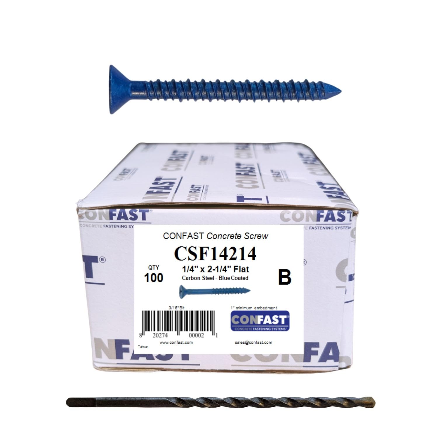 Vis à béton Confast 1/4" pour installer vos étagères de garage et aménagements